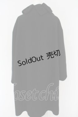 画像3: Jane Marple / Drape ribbon collar cocoon コート M クロ O-24-02-21-041-JM-CO-YM-ZTC029