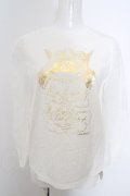 Jane Marple / State dinner pullover M シロ O-24-02-23-069-JM-TO-IG-OS