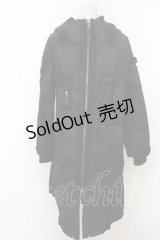 Qutie Frash / ミリタリーコート  ブラック O-24-02-23-013-QU-CO-IG-ZT-C056