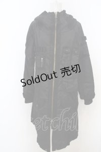 Qutie Frash / ミリタリーコート  ブラック O-24-02-23-013-QU-CO-IG-ZT-C056