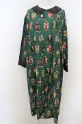 Jane Marple / Flower crests・tartan check 2way dress M グリーン O-24-02-23-029-JM-OP-IG-OS