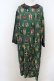 画像1: Jane Marple / Flower crests・tartan check 2way dress M グリーン O-24-02-23-029-JM-OP-IG-OS (1)