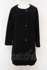 画像1: 【SALE】Franche Lippee / 金糸いちご刺繍ボタンボアコート M クロ O-24-02-26-057-LO-CO-IG-ZTC019 (1)