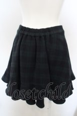 画像2: 【SALE】franche lippee black / チェックキュロットパンツ M グリーン×ネイビーチェック O-24-02-26-1001-LO-PA-IG-ZT082 (2)