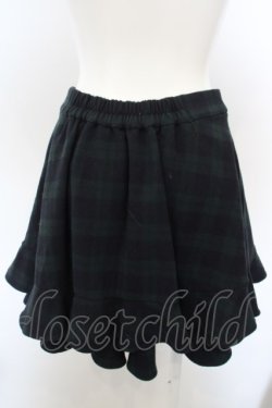 画像2: franche lippee black / チェックキュロットパンツ M グリーン×ネイビーチェック O-24-02-26-1001-LO-PA-IG-ZT082