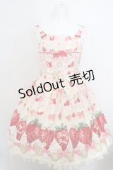 Angelic Pretty / Melty Berry Princessジャンパースカート  アイボリー O-24-02-27-1011-AP-OP-IG-OS
