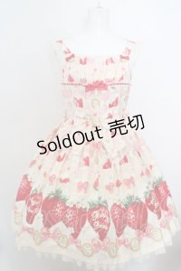 Angelic Pretty / Melty Berry Princessジャンパースカート  アイボリー O-24-02-27-1011-AP-OP-IG-OS