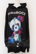 anko ROCK / ロゴパンダパーカー - レッド O-24-02-28-082-PU-TO-YM-ZS