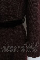 画像2: 【SALE】an another angelus / ヘリンボーンフィットandフレアーコート  ワイン O-24-02-29-068-CA-CO-IG-ZTC019 (2)