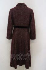 画像4: 【SALE】an another angelus / ヘリンボーンフィットandフレアーコート  ワイン O-24-02-29-068-CA-CO-IG-ZTC019 (4)
