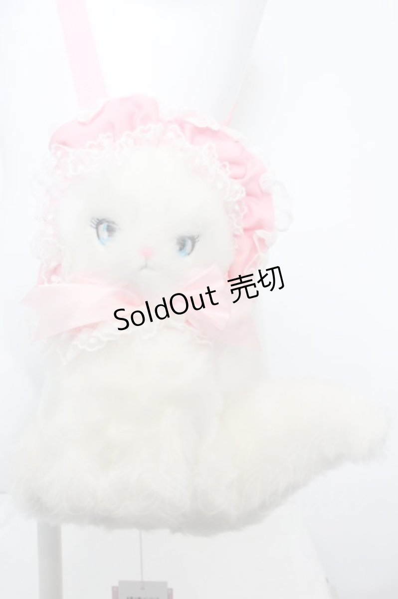 画像1: Angelic Pretty / きまぐれCatぬいぐるみポーチ (2015 3rd Release)  シロ×ピンク O-24-02-29-1044-AP-BG-IG-OS (1)