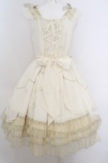 画像4: BABY,THE STARS SHINE BRIGHT / 時計うさぎのHEART TRUMPジャンパースカート  生成り O-24-02-29-1010-BA-OP-IG-OS (4)