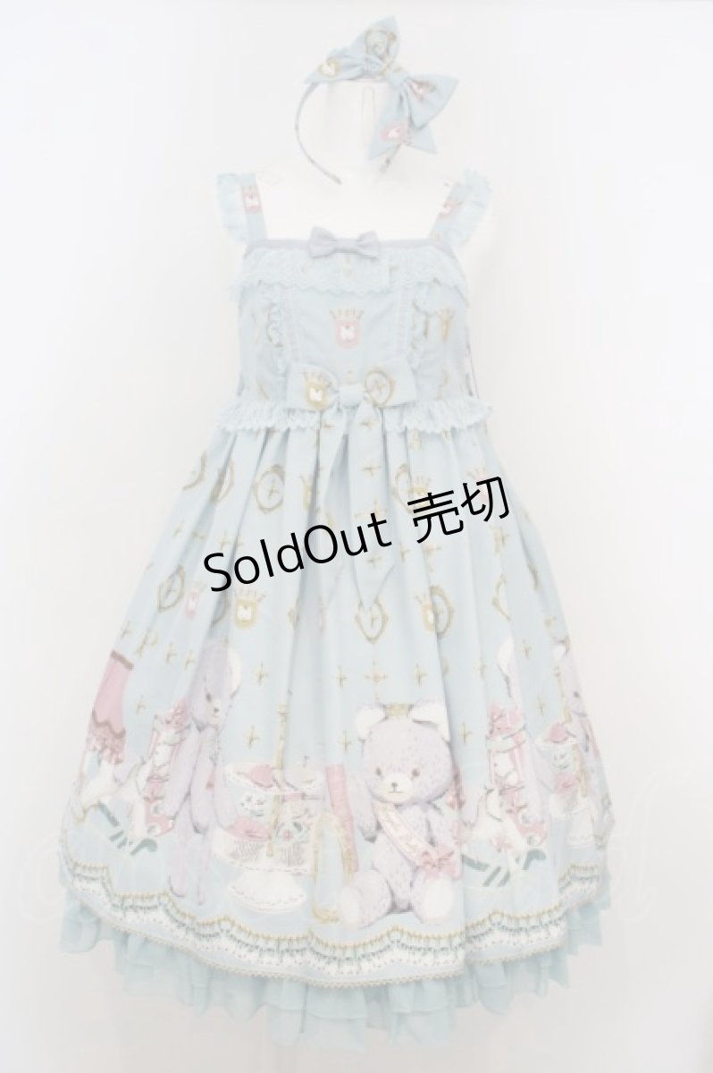 画像1: Angelic Pretty / Charlotte's Bear SpecialジャンパースカートSet  サックス O-24-02-29-1023-AP-OP-IG-OS (1)