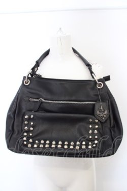 画像1: artherapie / アランジュスタッズ2WAYショルダーバッグ（ショルダー欠品）  ブラック O-24-03-12-074-GO-BG-OW-ZT274