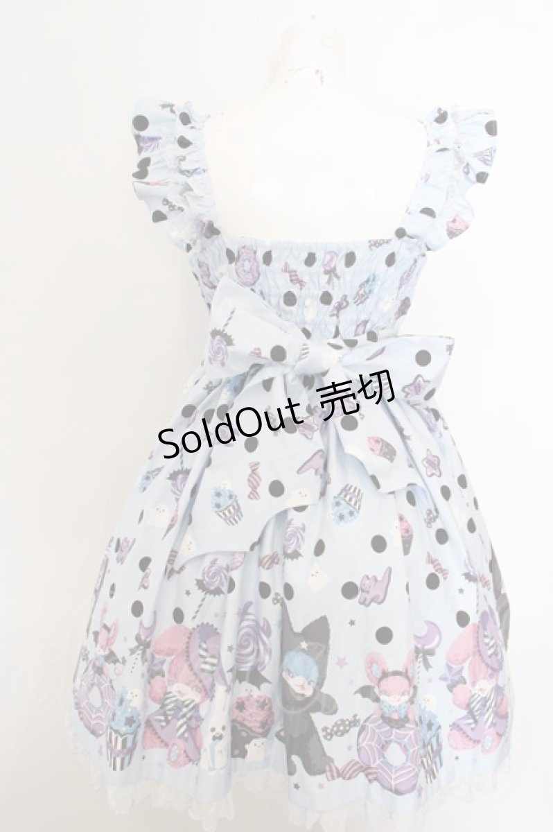 画像4: Angelic Pretty / Happy Treat Partyジャンパースカート  サックス O-24-03-13-1001-AP-OP-OW-OS (4)