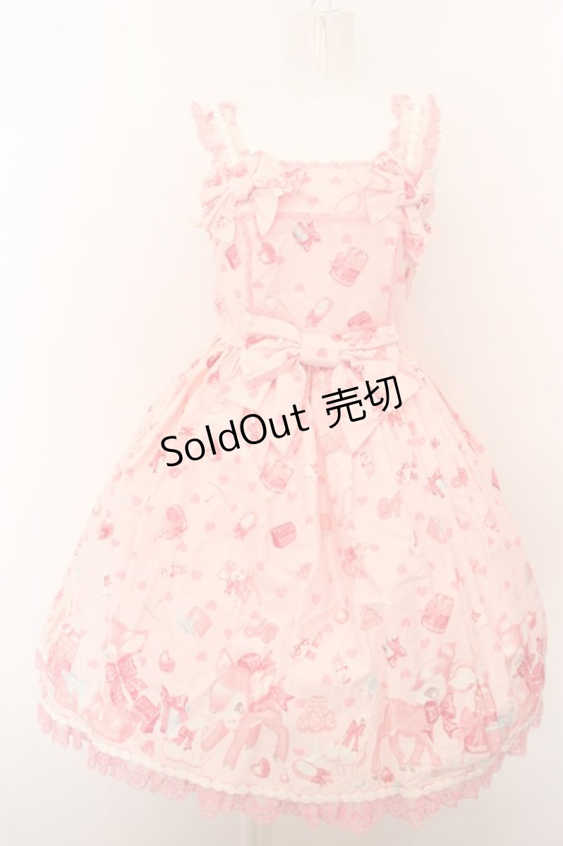画像1: Angelic Pretty / 小鹿のミルキーちゃんリボンジャンパースカート  ピンク O-24-03-13-1018-AP-OP-IG-OS (1)