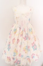 画像1: Angelic Pretty / すやすやTOYSジャンパースカート  シロ O-24-03-13-2001-AP-OP-OW-OS (1)