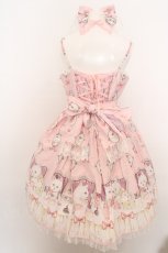 画像5: Angelic Pretty / 猫のお茶会ジャンパースカートSet  ピンク O-24-03-13-2025-AP-OP-OW-OS (5)