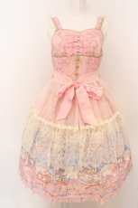 画像1: Angelic Pretty / Eternal Carnivalペプラムジャンパースカート  ピンク O-24-03-13-2033-AP-OP-OW-OS (1)
