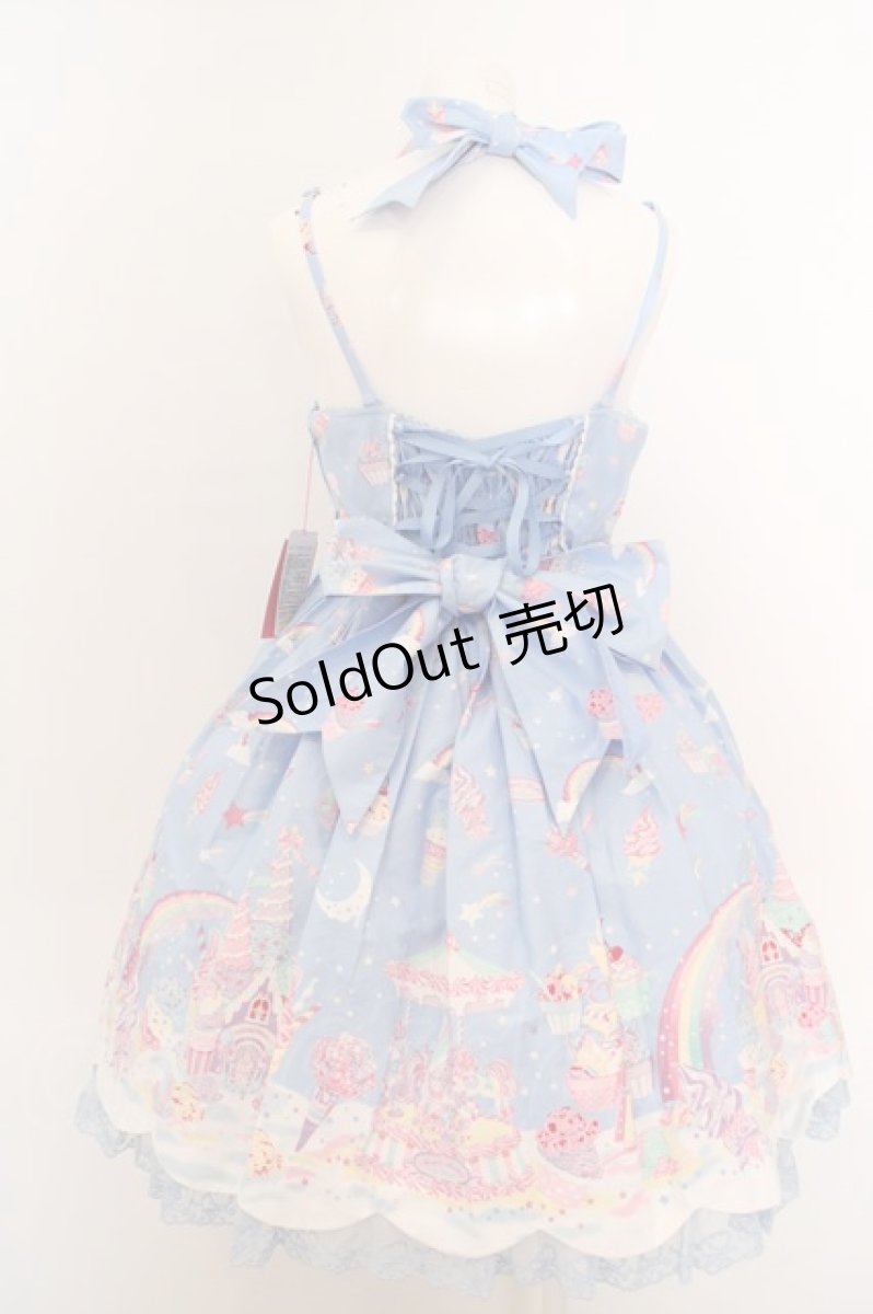 画像4: Angelic Pretty / MilkyPlanetジャンパースカート  サックス O-24-03-13-2039-AP-OP-OW-OS (4)