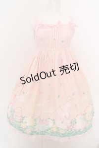 Angelic Pretty / Happy Gardenハイウエストジャンパースカート  ピンク O-24-03-13-2042-AP-OP-OW-OS