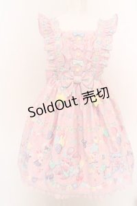 Angelic Pretty / Happy Garlandジャンパースカート  ピンク O-24-03-13-2012-AP-OP-OW-OS