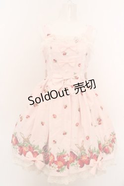 画像1: metamorphose / ストロベリーガーデンリボンジャンパースカート  ピンク O-24-03-13-2024-ME-OP-OW-OS