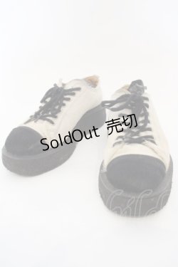 画像1: GEORGE COX / GLAY× JIROモデル LIMITED EDITION　ラバーソールシューズ UK5（約25cm） アイボリーｘブラック O-24-03-15-094-PU-SH-YM-ZT-K002