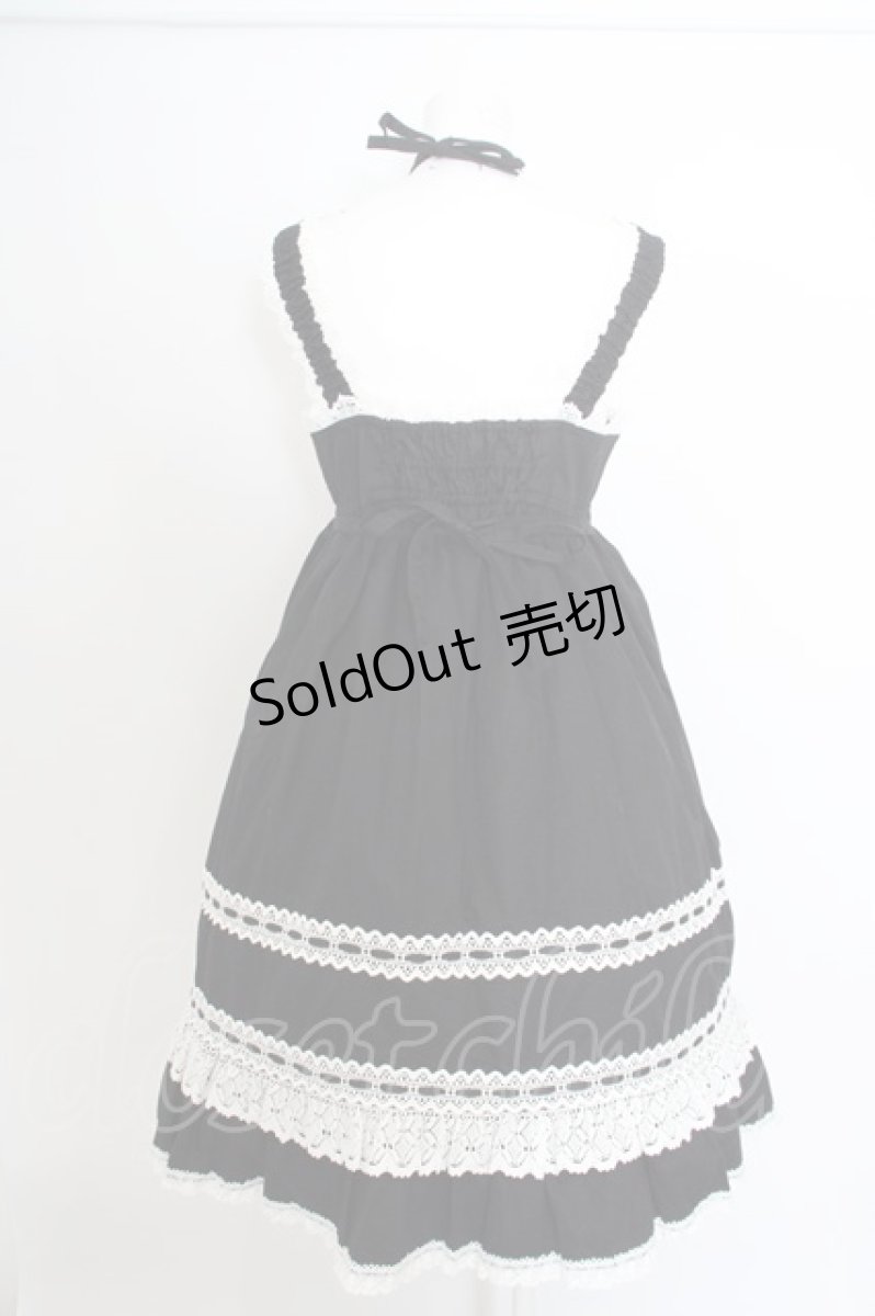 画像4: BABY,THE STARS SHINE BRIGHT / ベビードールジャンパースカート  クロ×シロ O-24-03-17-007-BA-OP-OW-OS (4)