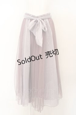 画像1: axes femme / ストライプサテンチュールスカート  ラベンダー O-24-03-23-049-AX-SK-IG-ZT268