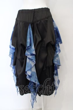 画像3: CIVARIZE / Fadeless レイヤードスカートパンツ F ブラック×ブルー O-24-03-23-104-GO-PA-OW-ZT283