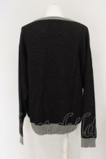 画像2: 【SALE】JOY RICH / ROYAL BEAR ニットプルオーバー XL ブラックｘグレー O-24-03-26-046-PU-TO-YM-ZT052 (2)