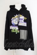 LAND by MILKBOY / MY DAY HOODIES  ブラック O-24-03-26-048-MB-TO-OW-ZS