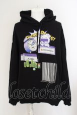 画像1: 【SALE】LAND by MILKBOY / MY DAY HOODIES  ブラック O-24-03-26-048-MB-TO-OW-ZT332 (1)