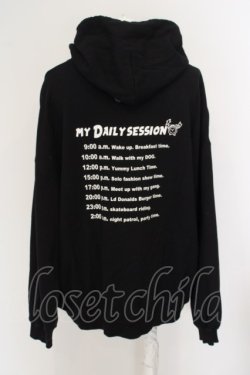 画像2: LAND by MILKBOY / MY DAY HOODIES  ブラック O-24-03-26-048-MB-TO-OW-ZT332
