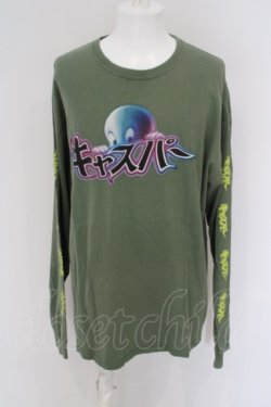 画像1: LAND by MILKBOY / キャスパー LOGO L/S TEE  グリーン O-24-03-26-074-MB-TO-OW-ZY