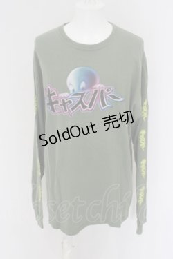 画像1: LAND by MILKBOY / キャスパー LOGO L/S TEE  グリーン O-24-03-26-074-MB-TO-OW-ZY