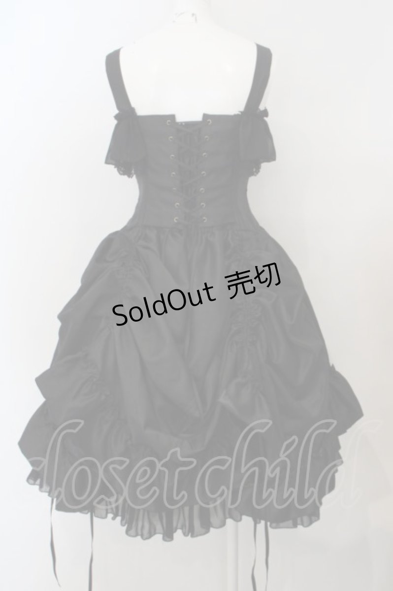 画像3: ATELIER PIERROT / ロングバッスルコルセットワンピース  ブラック O-24-03-26-1062-EL-OP-IG-OS (3)