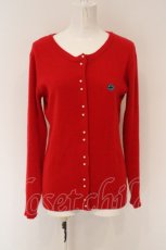 画像1: 【SALE】WORLD WIDE LOVE！(Rydia) / リップ刺繍ロングカーディガn 1 アカ O-24-03-27-075-PU-TO-IG-ZT128 (1)