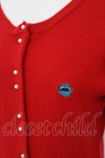 画像2: 【SALE】WORLD WIDE LOVE！(Rydia) / リップ刺繍ロングカーディガn 1 アカ O-24-03-27-075-PU-TO-IG-ZT128 (2)