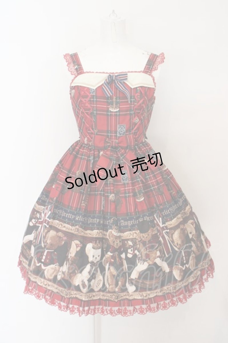 画像1: Angelic Pretty / British Bearジャンパースカート  アカ O-24-03-30-006-AP-OP-OW-OS (1)
