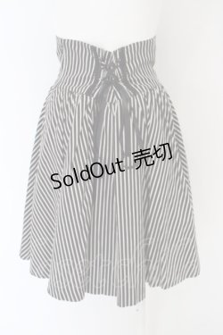 画像3: MIHO MATSUDA / ハイウエストストライプスカート  ブラック×ホワイト O-24-03-30-081-GO-SK-IG-OS