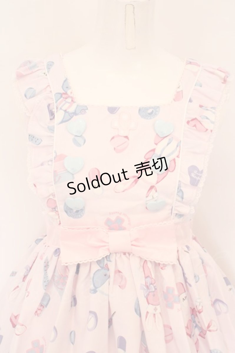 画像2: Angelic Pretty / Fancyホスピタルジャンパースカート  ピンク O-24-03-30-008-AP-OP-IG-OS (2)