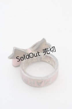 画像4: Jane Marple / ACCロゴリボンリング 10号 ピンク×ゴールド O-24-03-30-092-JM-AC-IG-ZT012-F001