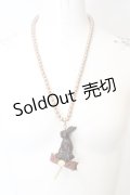 【SALE】Q-pot. / ACCLollipop Chocolate Rabbit ネックレス  チョコレート O-24-03-30-098-QP-AC-IG-ZT012-F001