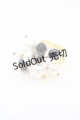 MARBLE / ラグジュアリーパールリング  ゴールド×パール×ブラック O-24-03-30-110-GO-AC-IG-ZT012