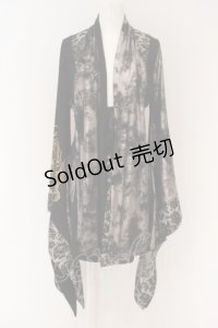 Qutie Frash / 4店舗限定着物ストールカーデ  ブラック O-24-03-31-081-QU-JA-OW-OS