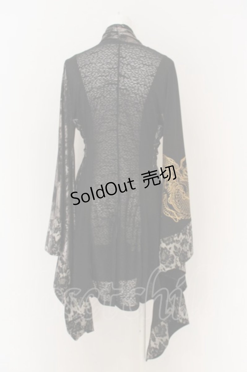 画像5: Qutie Frash / 4店舗限定着物ストールカーデ  ブラック O-24-03-31-081-QU-JA-OW-OS (5)