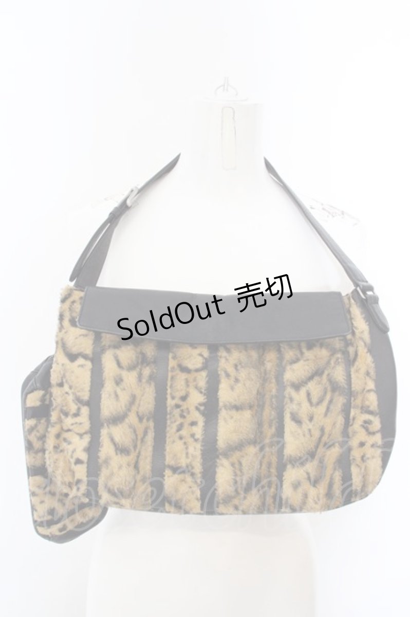 画像1: Jean Paul GAULTIER / BAGタイガーファーハンドバッグ ポーチセット  ブラック?アニマル O-24-04-05-038-GO-BG-IG-ZS (1)
