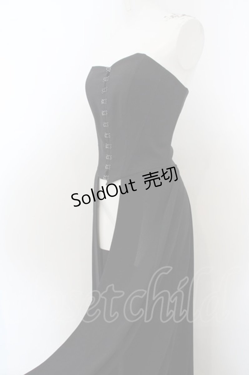 画像2: ATELIER BOZ / アンシアコルセットオーバースカート  ブラック O-24-04-05-028-EL-SK-IG-OS (2)